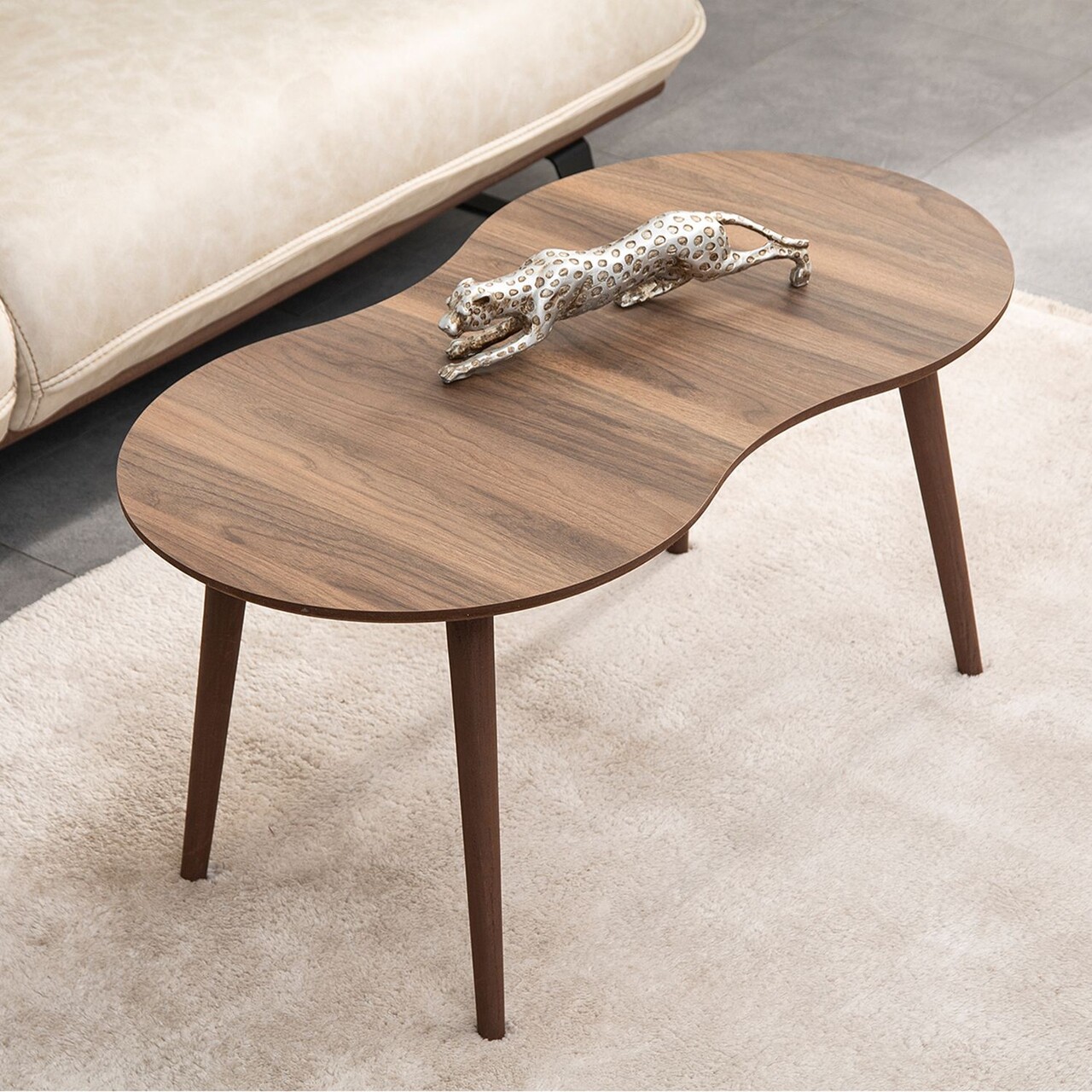 Masuta de cafea, Hanah Home, Moon, 99x45x54 cm, Maro - imagine 6